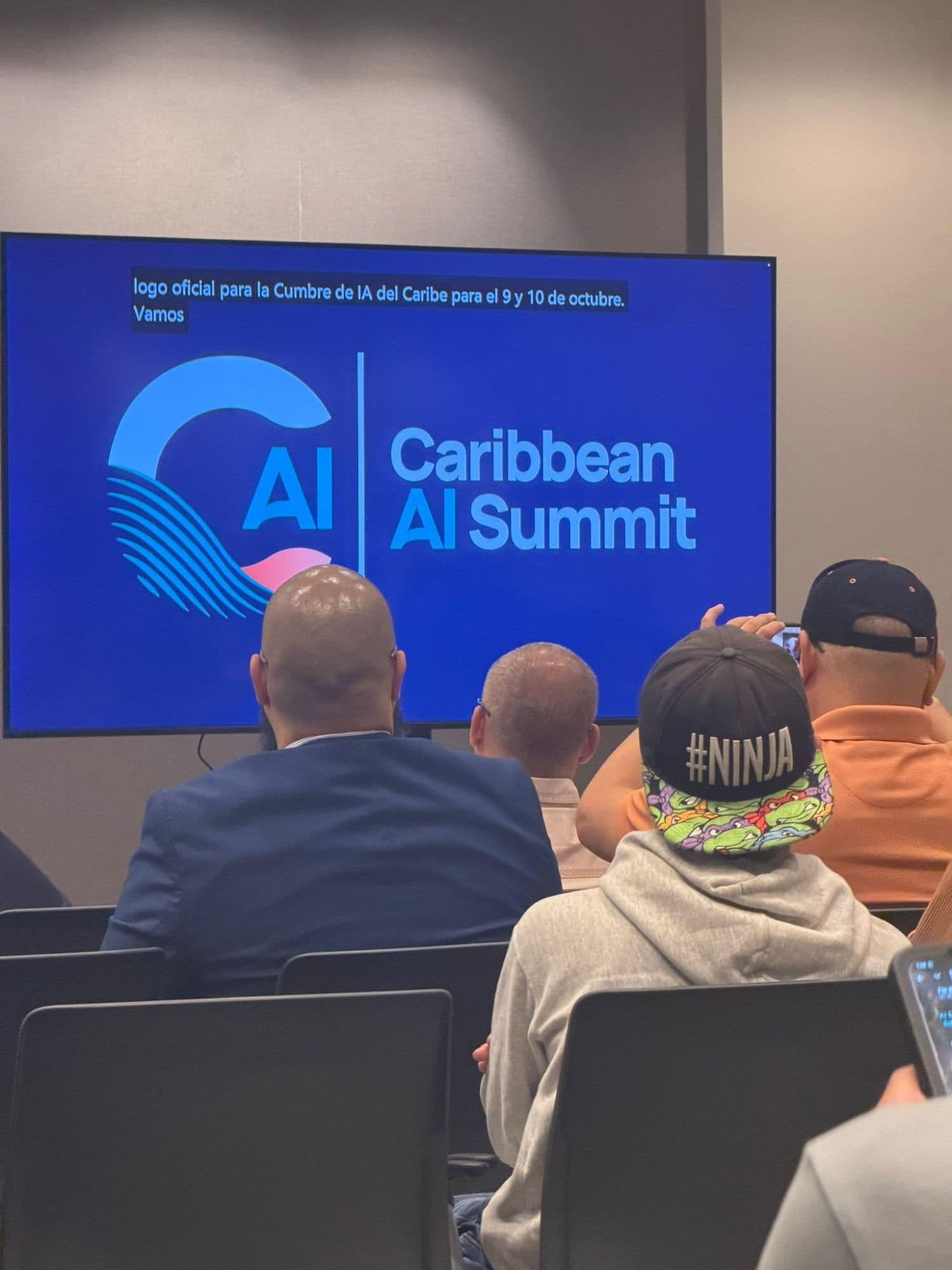 Caribbean AI Summit announcement at a PR AI Meetup